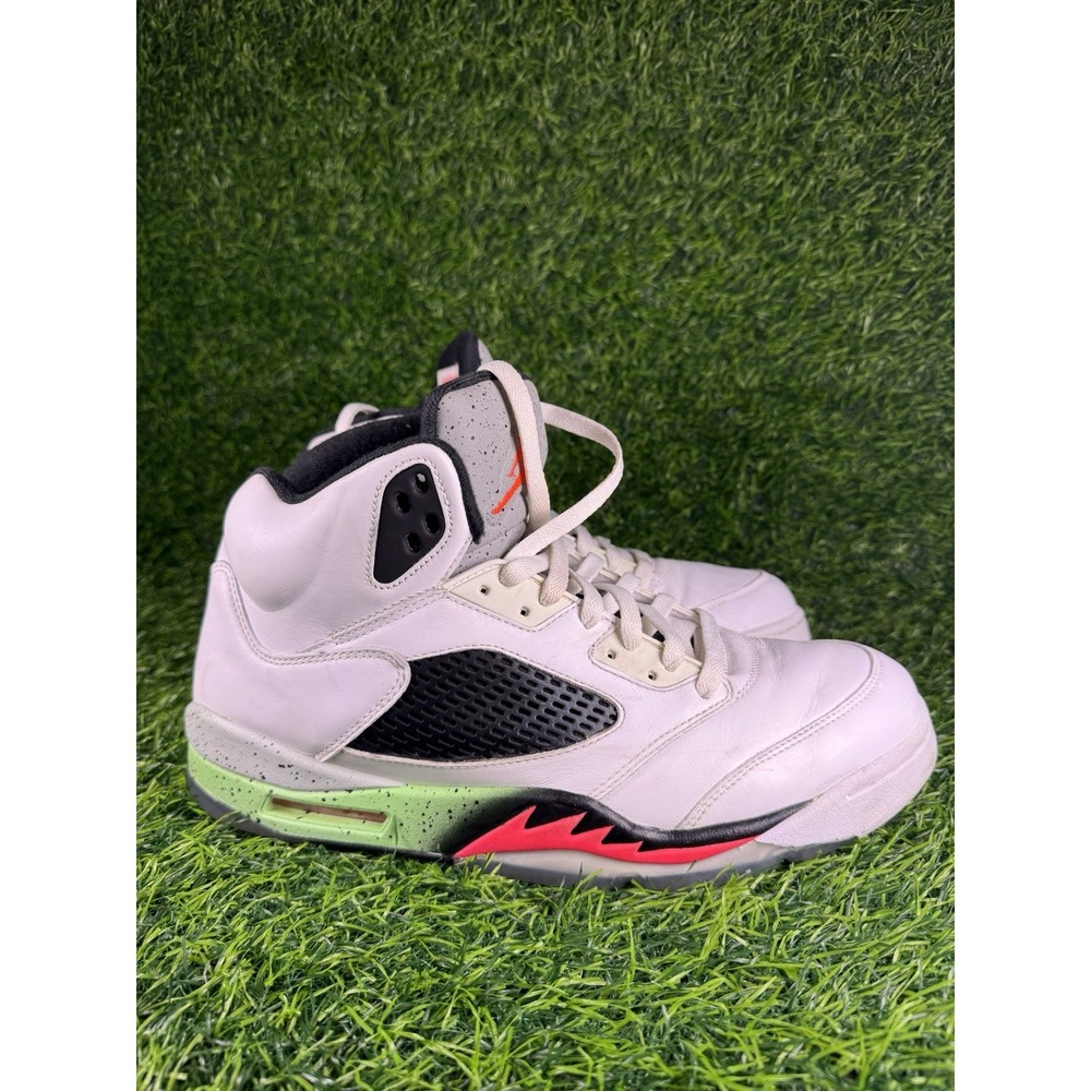 Air Jordan 5 Poison Pro Stars Retro Men's Size 12 White Sneakers 2015 136027-115